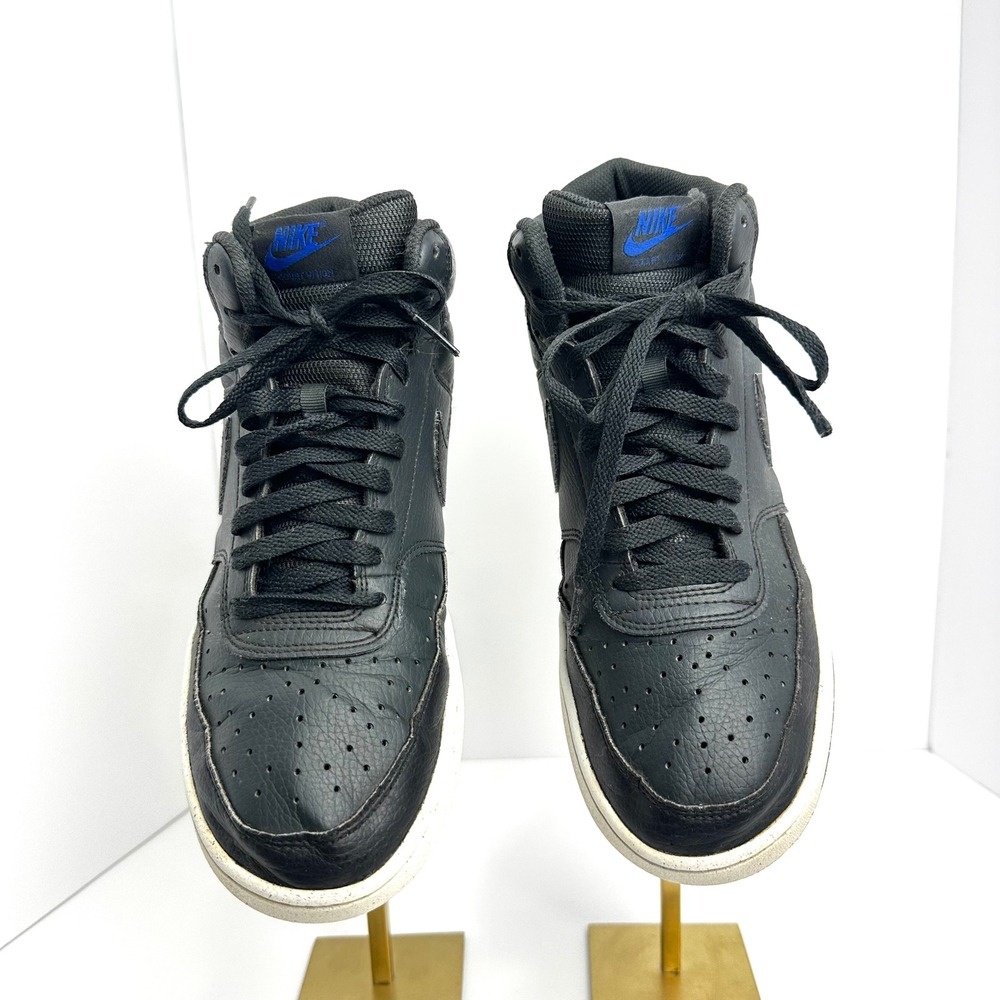 Nike Court Vision Mid Next Nature Mens Black Blue DN3577-004 Size 10 Sneaker